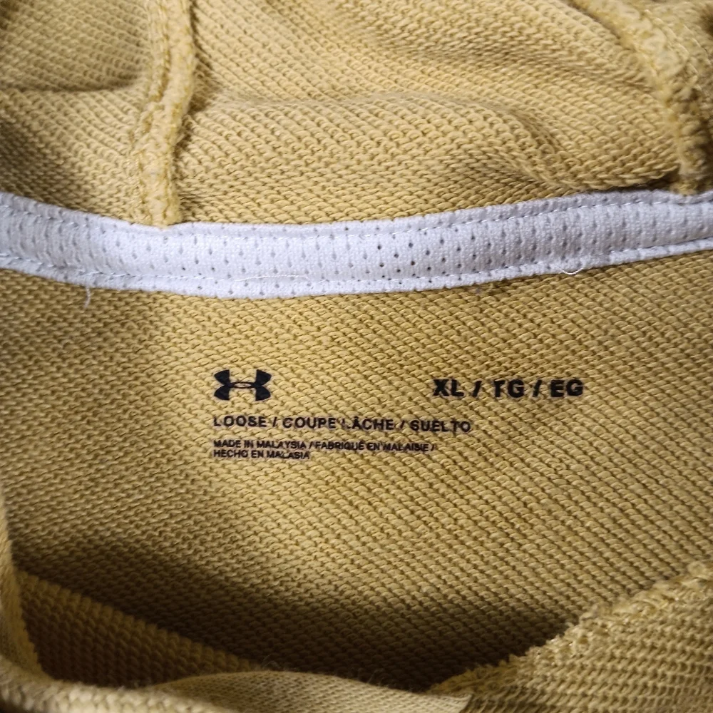 Under Armour Hoodie Mens XL Yellow Project Rock Bull Head Short Sleeve Gym - Picture 2 of 9